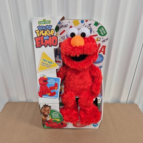 *SOLD* Sesame Street 2021 Tickliest Tickle Me Elmo NIB Tested Works - Picture 1 of 7